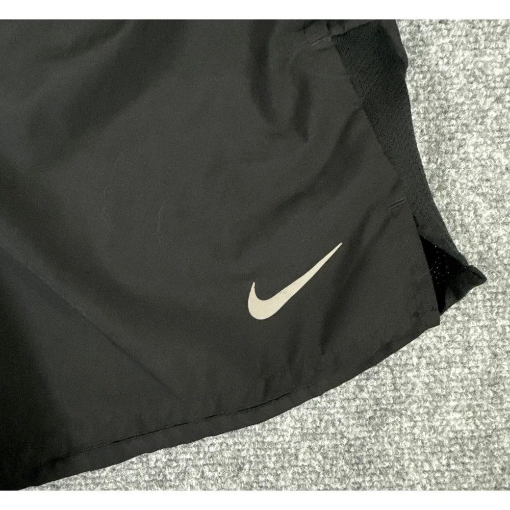 Nike Womens Small 5 Inch Inseam Black Dri-FIT Drawstring Running Shorts